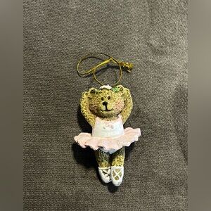 Ballet Bear Ornament with Pink Tutu